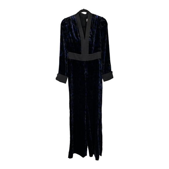 Diane Von Furstenberg Jumpsuit Vegas velvet leopard size 4 DEFECT - Picture 2 of 9